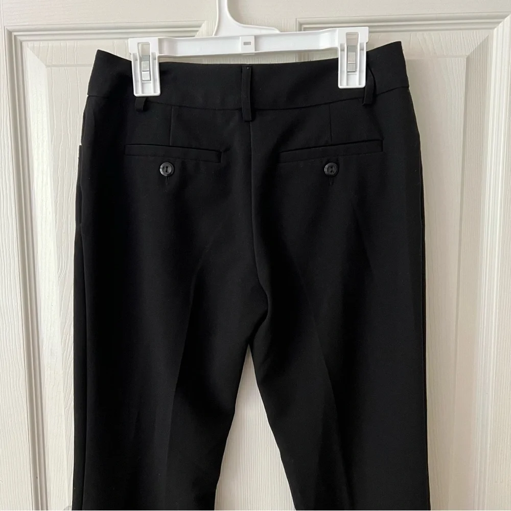 BCX Women Black Mid Rise Skinny Bootcut Flare Slacks  0‎ Office Dress Pants EUC - Picture 3 of 12